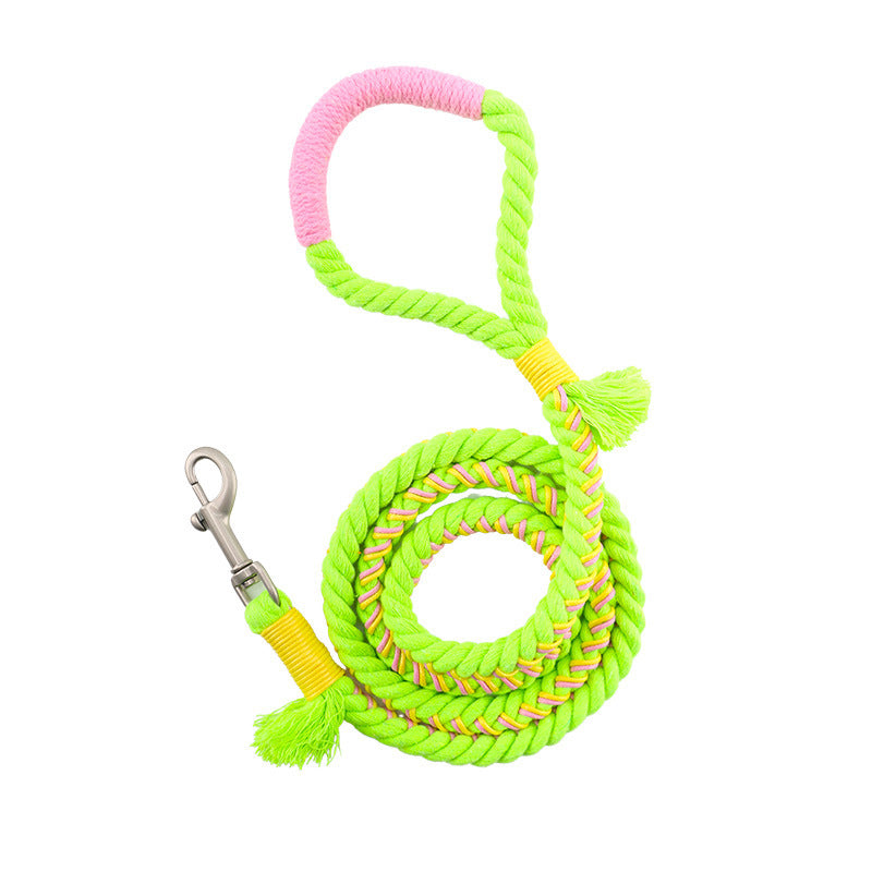 Hand Knit Cotton Dog Leash