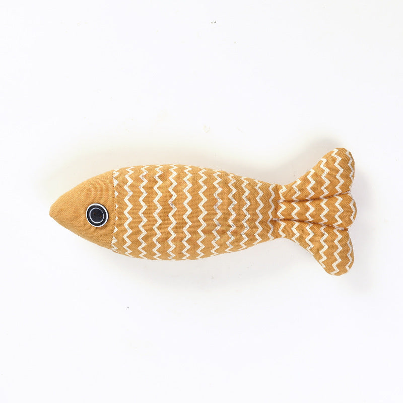 Linen Fish Cat Toy