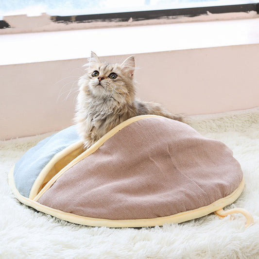 Cozy Linen Cute Cat Nest