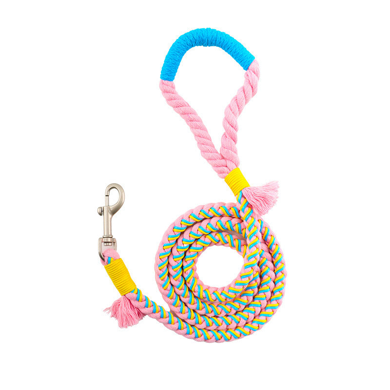 Hand Knit Cotton Dog Leash