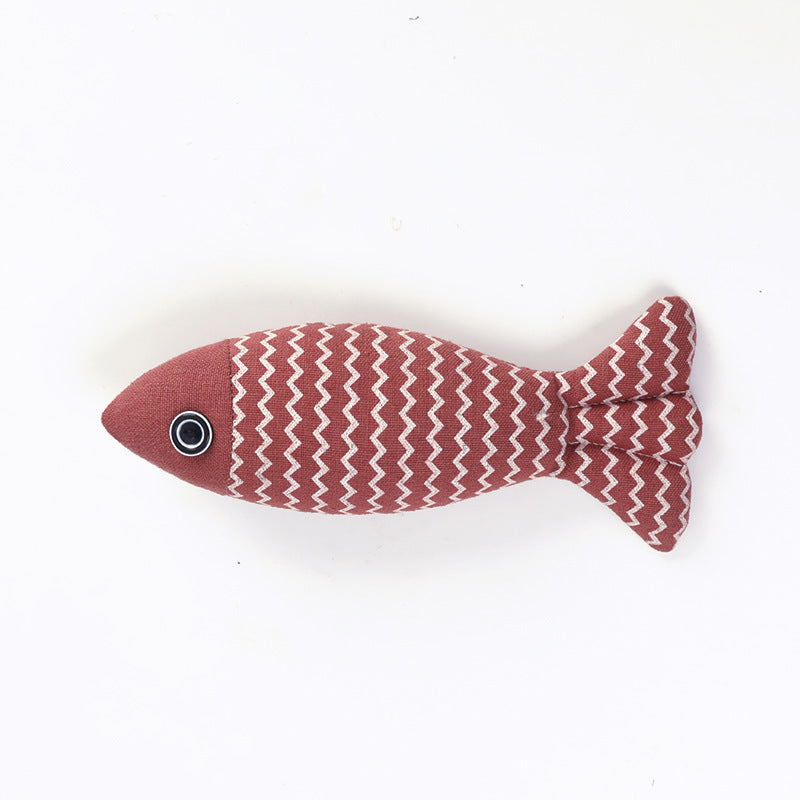 Linen Fish Cat Toy