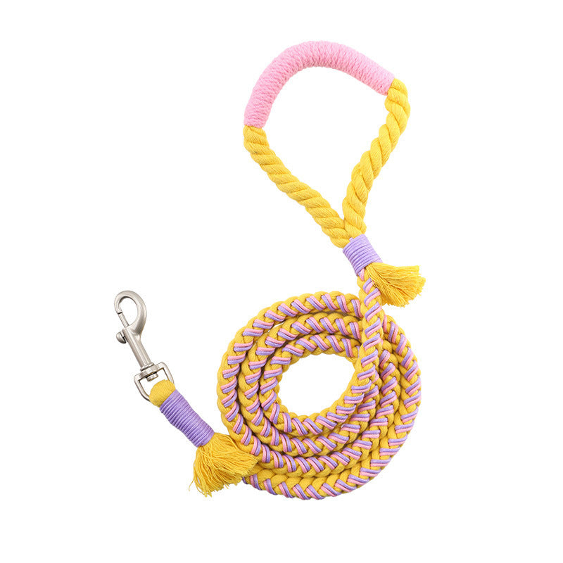 Hand Knit Cotton Dog Leash