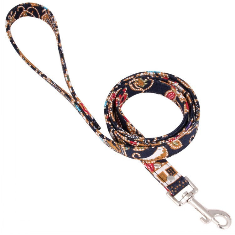 Japanese Print Cotton Dog Leash